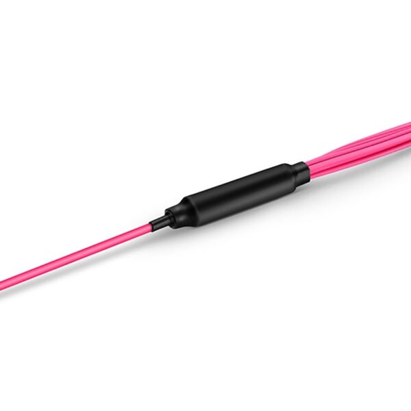 1m (3ft) MTP® Harness, MTP®-8 UPC (Female) to 4 LC UPC Duplex, 8 Fibers, Multimode (OM4), Plenum (OFNP), 0.35dB Max, Type B, Magenta - Image 4