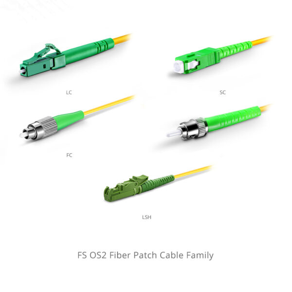 LC APC to SC APC, Simplex, 1 Fiber, Single Mode (OS2), Riser (OFNR), 2.0mm, Tight-Buffered, Yellow - Image 3