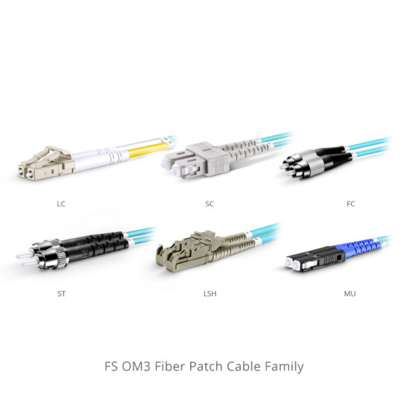 1m (3ft) Fiber Patch Cable, LC UPC to LC UPC, Duplex, 2 Fibers, Multimode (OM3), Riser (OFNR), 2.0mm, Tight-Buffered, Aqua - Image 4