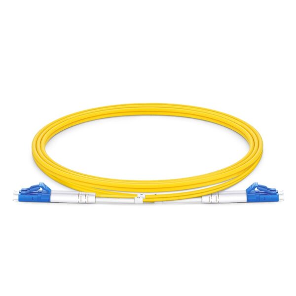 LC UPC to LC UPC, Duplex, 2 Fibers, Single Mode (OS2), Riser (OFNR), 2.0mm,