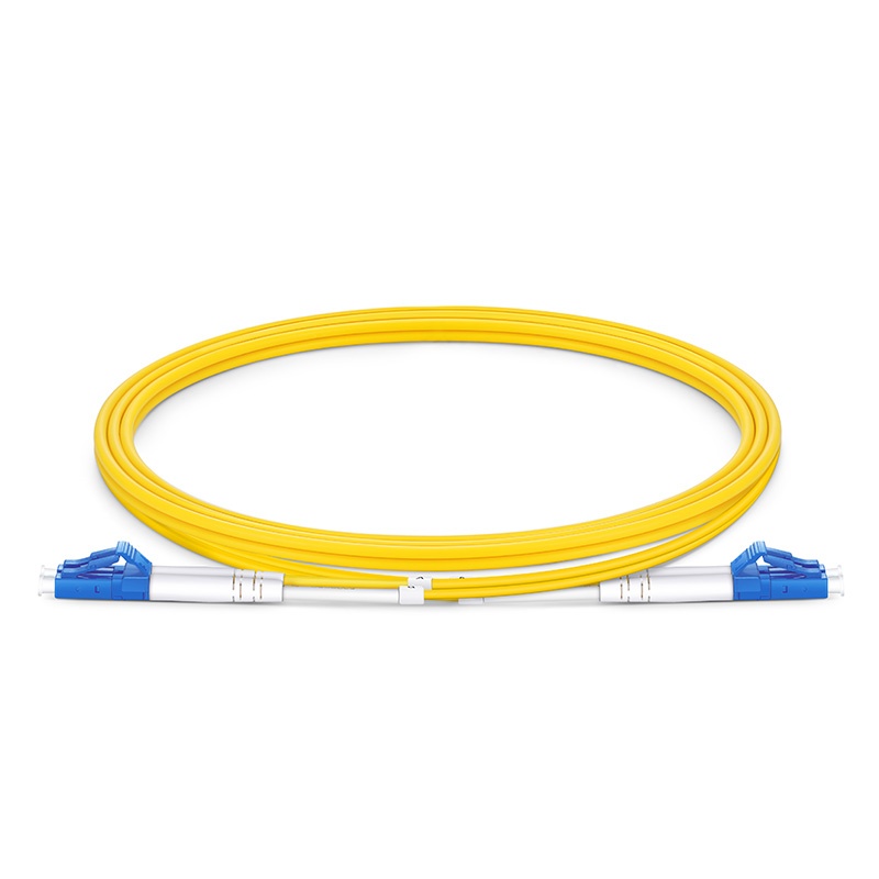 LC UPC to LC UPC, Duplex, 2 Fibers, Single Mode (OS2), Riser (OFNR), 2.0mm,