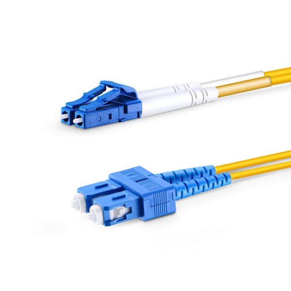 LC UPC to SC UPC, Duplex, 2 Fibers, Single Mode (OS2), Riser (OFNR), 2.0mm, Tight-Buffered, Yellow - Image 5
