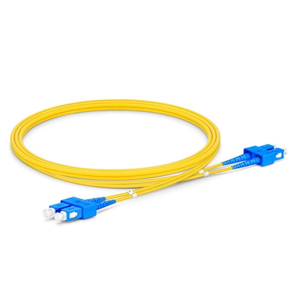 SC UPC to SC UPC, Duplex, 2 Fibers, Single Mode (OS2), Riser (OFNR), 2.0mm, Tight-Buffered, Yellow - Image 4