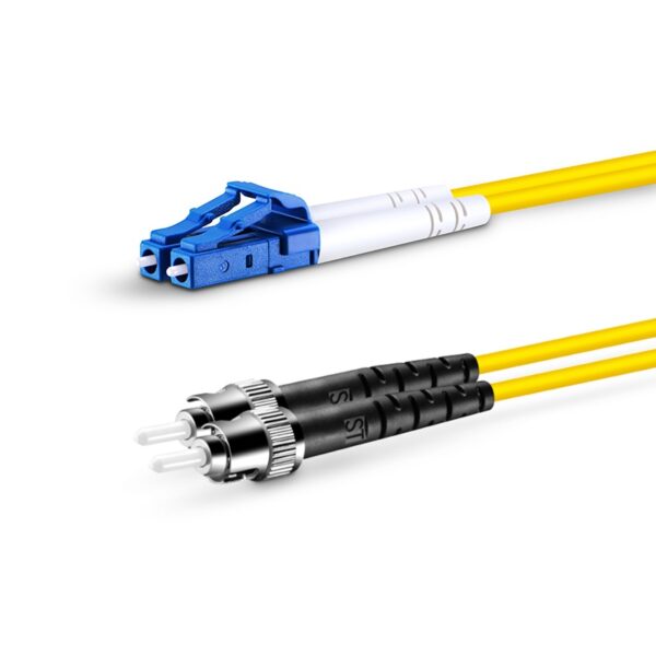 LC UPC to ST UPC, Duplex, 2 Fibers, Single Mode (OS2), Riser (OFNR), 2.0mm, Tight-Buffered, Yellow - Image 5