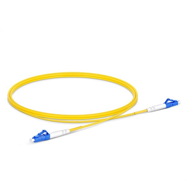 LC UPC to LC UPC, Simplex, 1 Fiber, Single Mode (OS2), Riser (OFNR), 2.0mm, Tight-Buffered, Yellow - Image 2