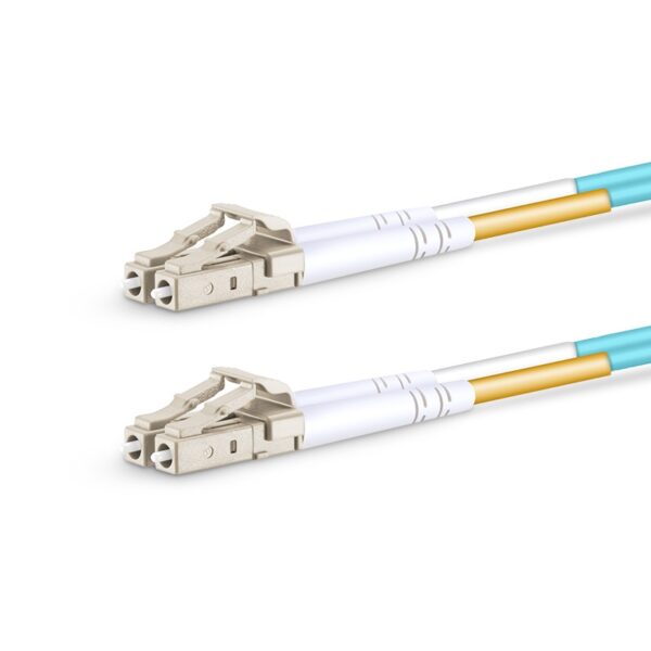 1m (3ft) Fiber Patch Cable, LC UPC to LC UPC, Duplex, 2 Fibers, Multimode (OM3), Riser (OFNR), 2.0mm, Tight-Buffered, Aqua - Image 5