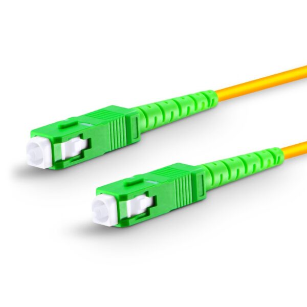 SC APC to SC APC, Simplex, 1 Fiber, Single Mode (OS2), Riser (OFNR), 2.0mm, Tight-Buffered, Yellow - Image 5