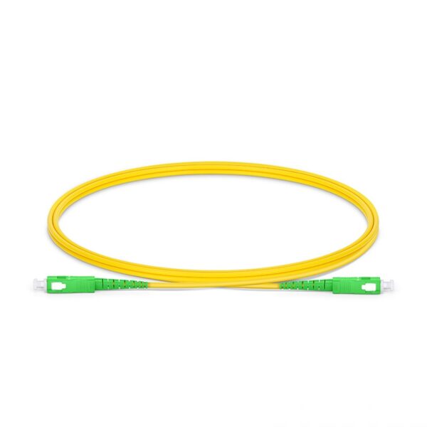 SC APC to SC APC, Simplex, 1 Fiber, Single Mode (OS2), Riser (OFNR), 2.0mm, Tight-Buffered, Yellow