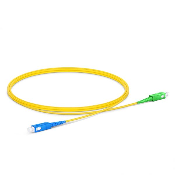 SC UPC to SC APC, Simplex, 1 Fiber, Single Mode (OS2), Riser (OFNR), 2.0mm, Tight-Buffered, Yellow - Image 2