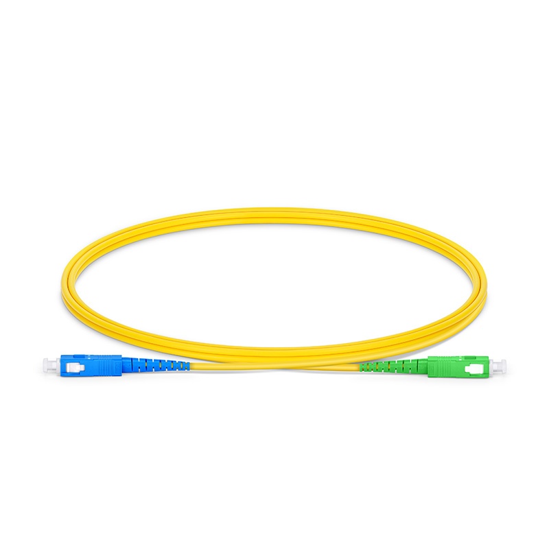 SC UPC to SC APC, Simplex, 1 Fiber, Single Mode (OS2), Riser (OFNR), 2.0mm, Tight-Buffered, Yellow