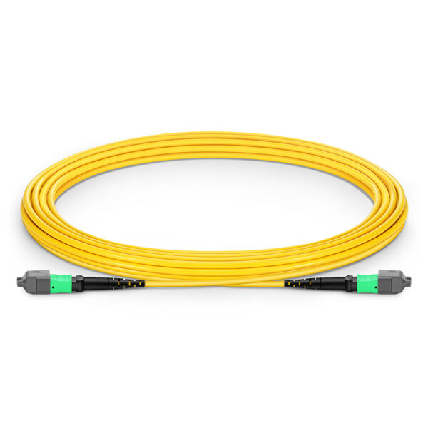 5m (16ft) MTP® Jumper, MTP®-12 APC (Female) to MTP®-12 APC (Female), 12 Fibers, Single Mode (OS2), Plenum (OFNP), 0.35dB Max, Type A, Yellow