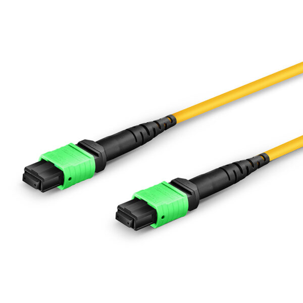 3m (10ft) MTP® Jumper, MTP®-12 APC (Female) to MTP®-12 APC (Female), 12 Fibers, Single Mode (OS2), Plenum (OFNP), 0.35dB Max, Type B, Yellow - Image 3