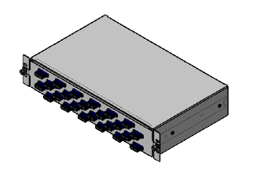 2U Single mode 48 Port Patch Panel 2x24 SC Duplex RAL 7032